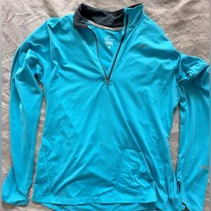 Nike Dri-Fit Turquoise Quarter-Zip Pullover